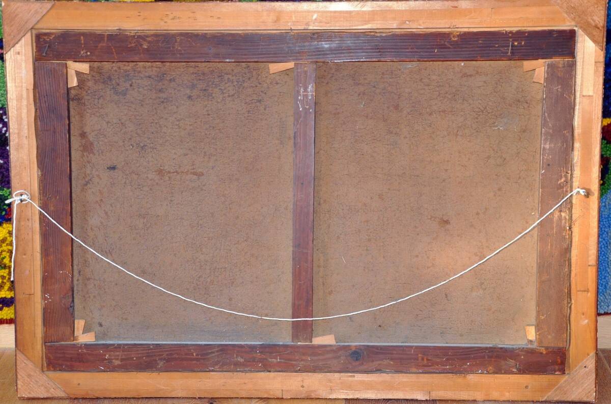 Oil on canvas, mountain landscape, mid-19th century