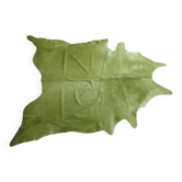 Lime green cow hide rug 278 cm x 233 cm