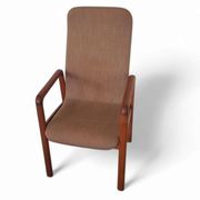 4 x Teak & Fabric Dining Chairs " STUKBAER " from Dyrlund Danmark 1960s