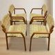 Bentwood armchairs, mid-century, upholstered, TON, 1960s, Czechoslovakia