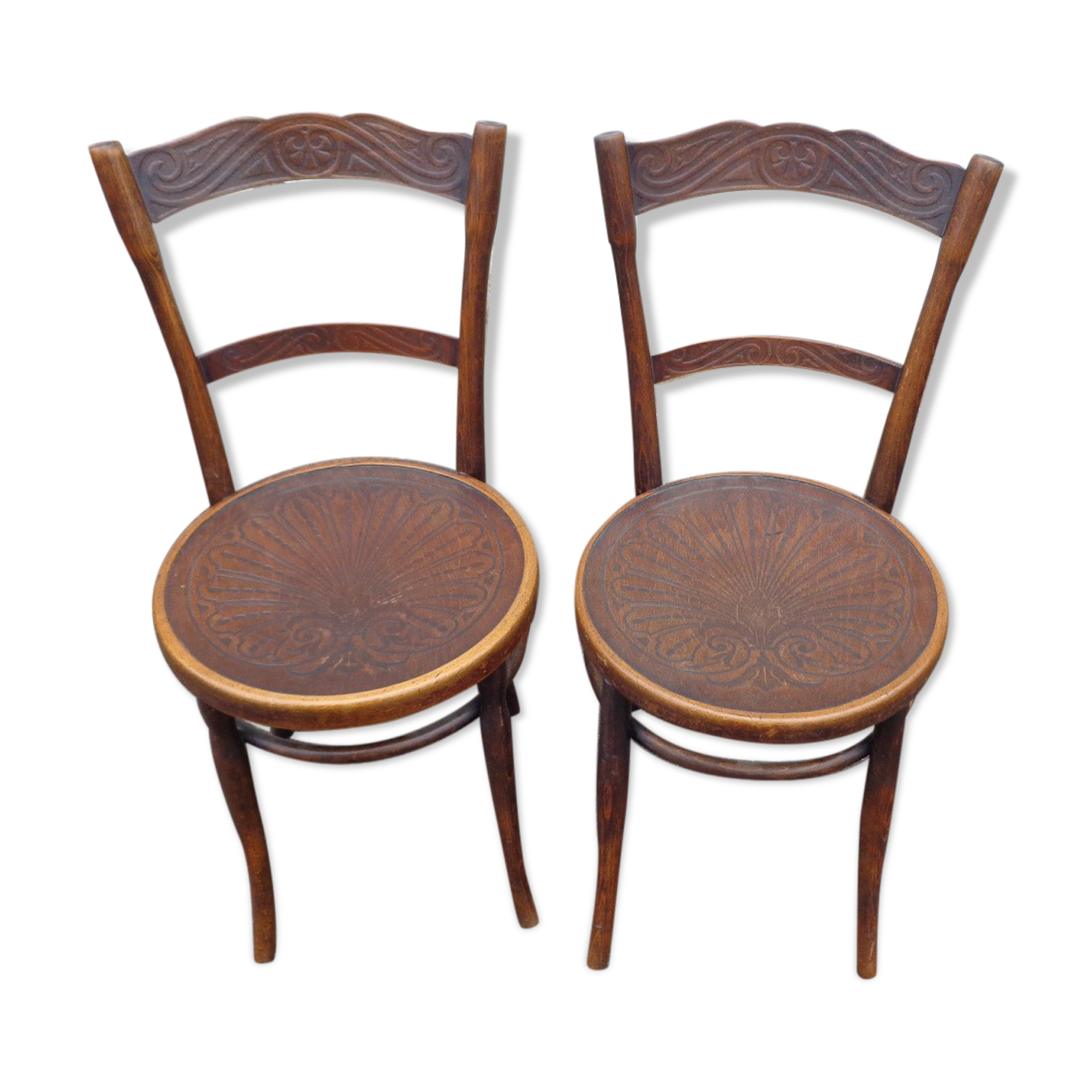 Duo of kohn bistro chairs
