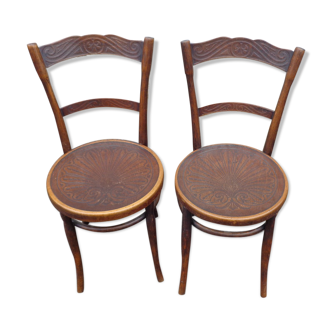 Duo of kohn bistro chairs