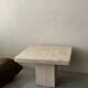 Square coffee table in polished travertine, Italy 1970.
