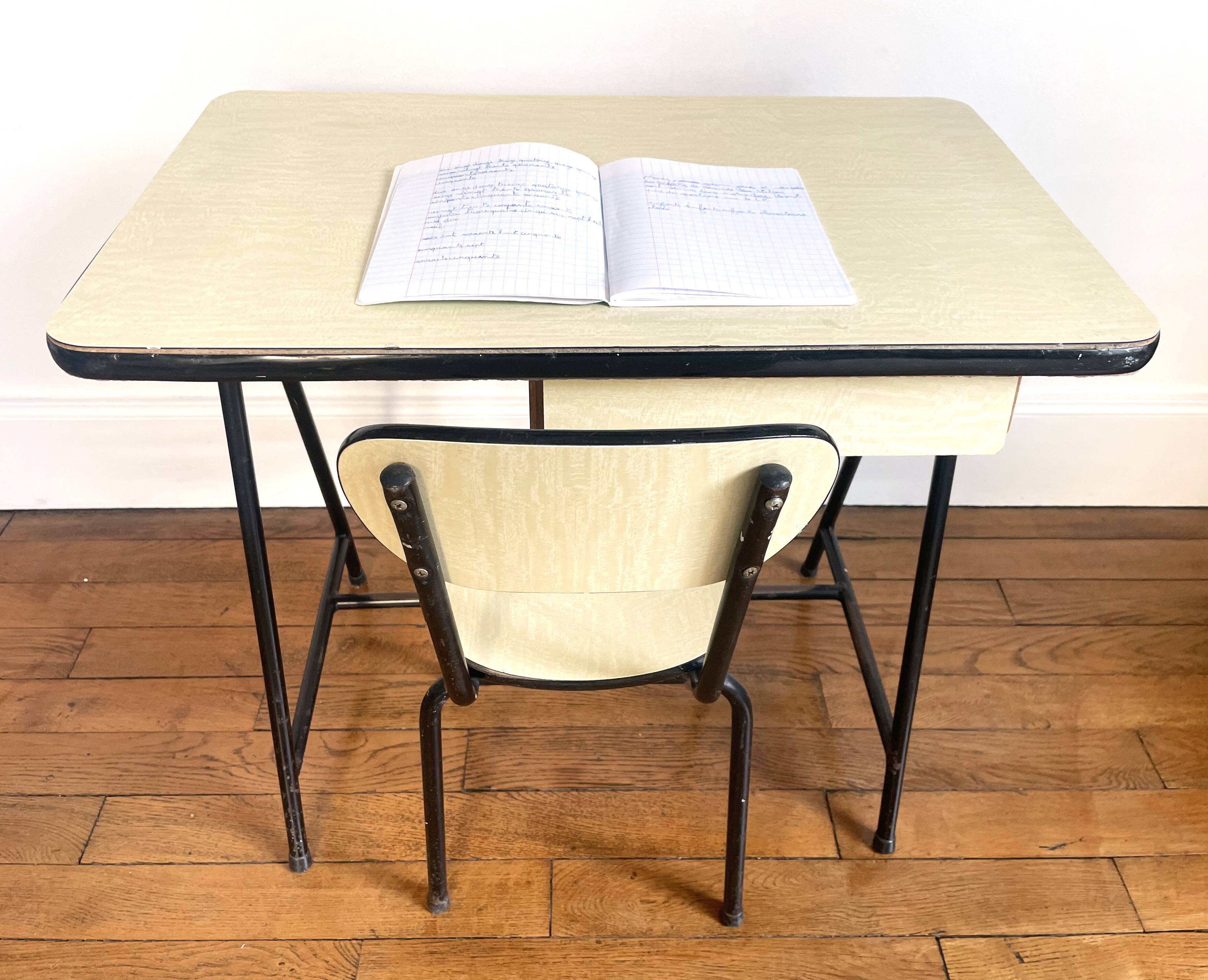 Formica children's desk + chair