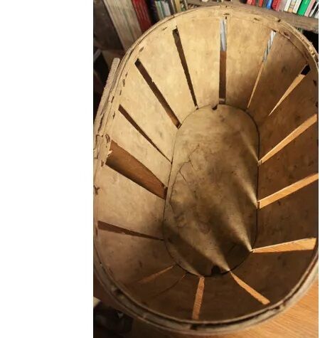 Wooden crate with slats strapping Stamp Mussy red Storage