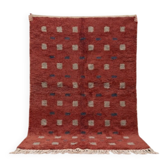 Authentic handmade pure wool Berber rug, size 2/3 m.