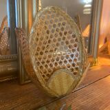 Wicker wall lamp