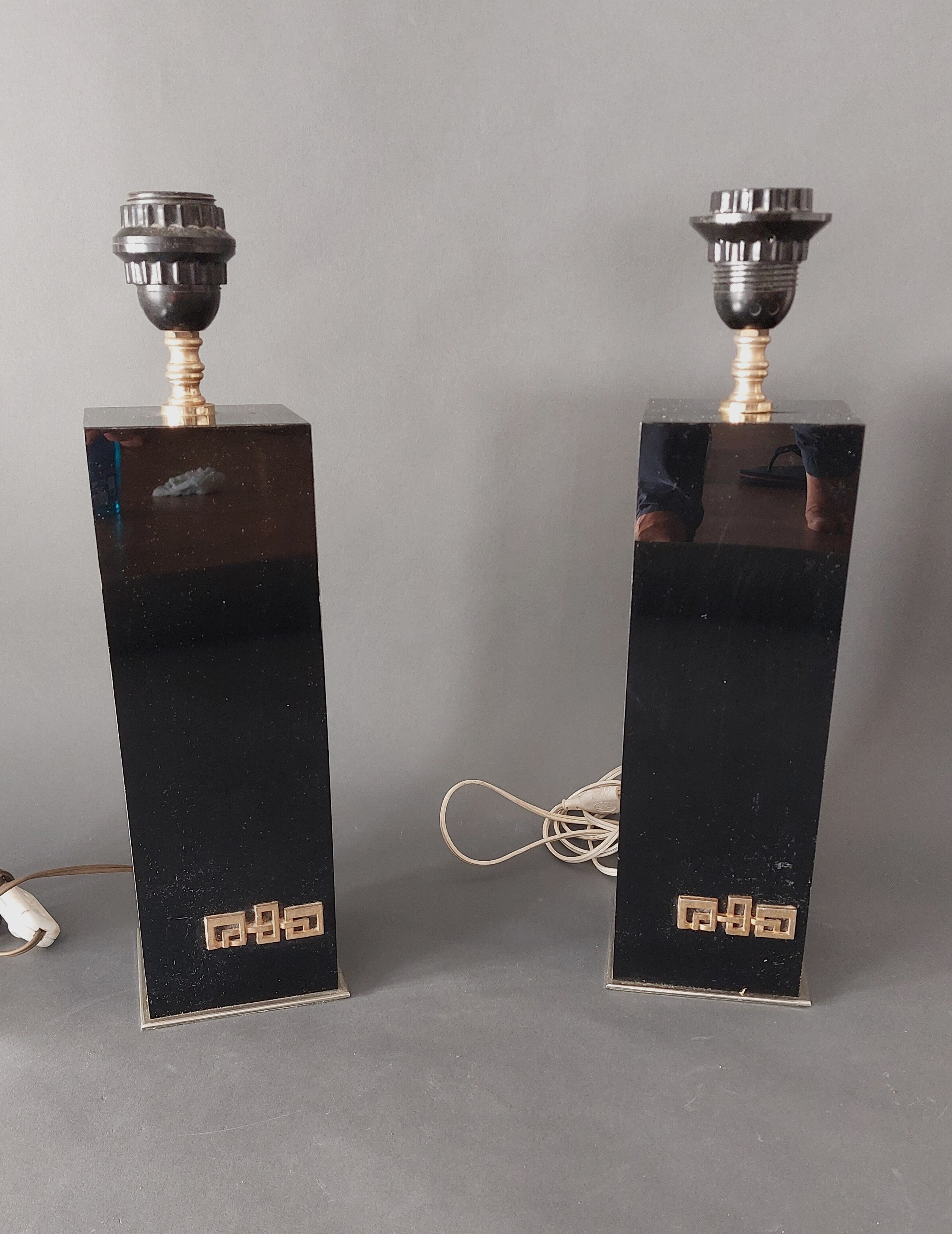 Pair of lamps 1960/1970 black.
