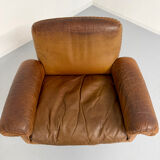 Vintage DE SEDE DS-31 brown leather armchair from the 1970s