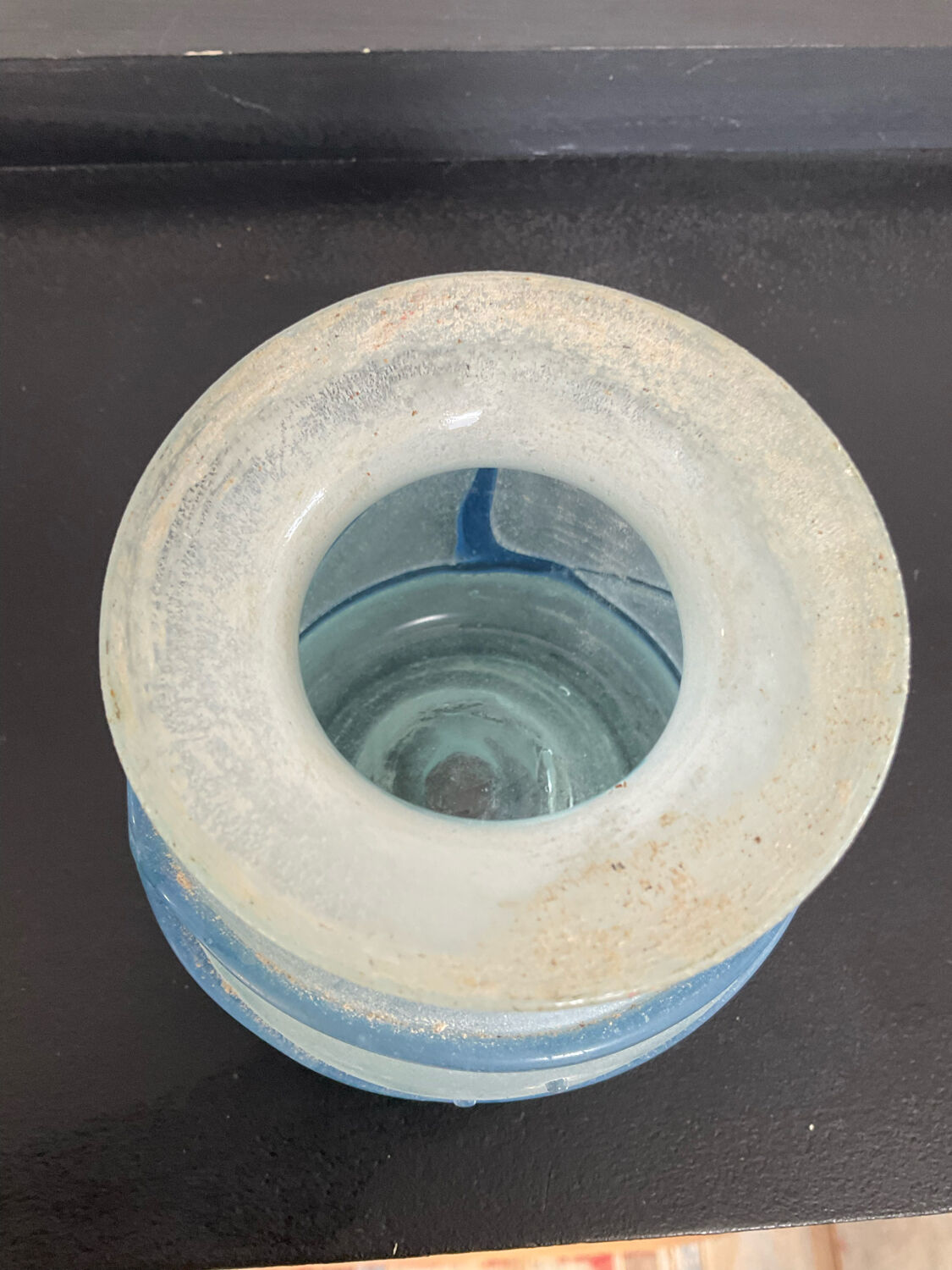 Old vase "Scovo" in Murano glass paste