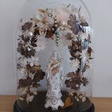 Globe de mariée, vierge en porcelaine de Bruxelles