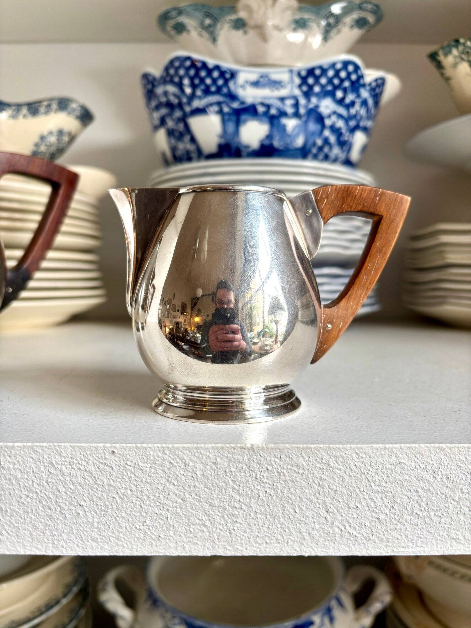 Service à café et thé 4 pièces ercuis en métal argenté, vers 1930