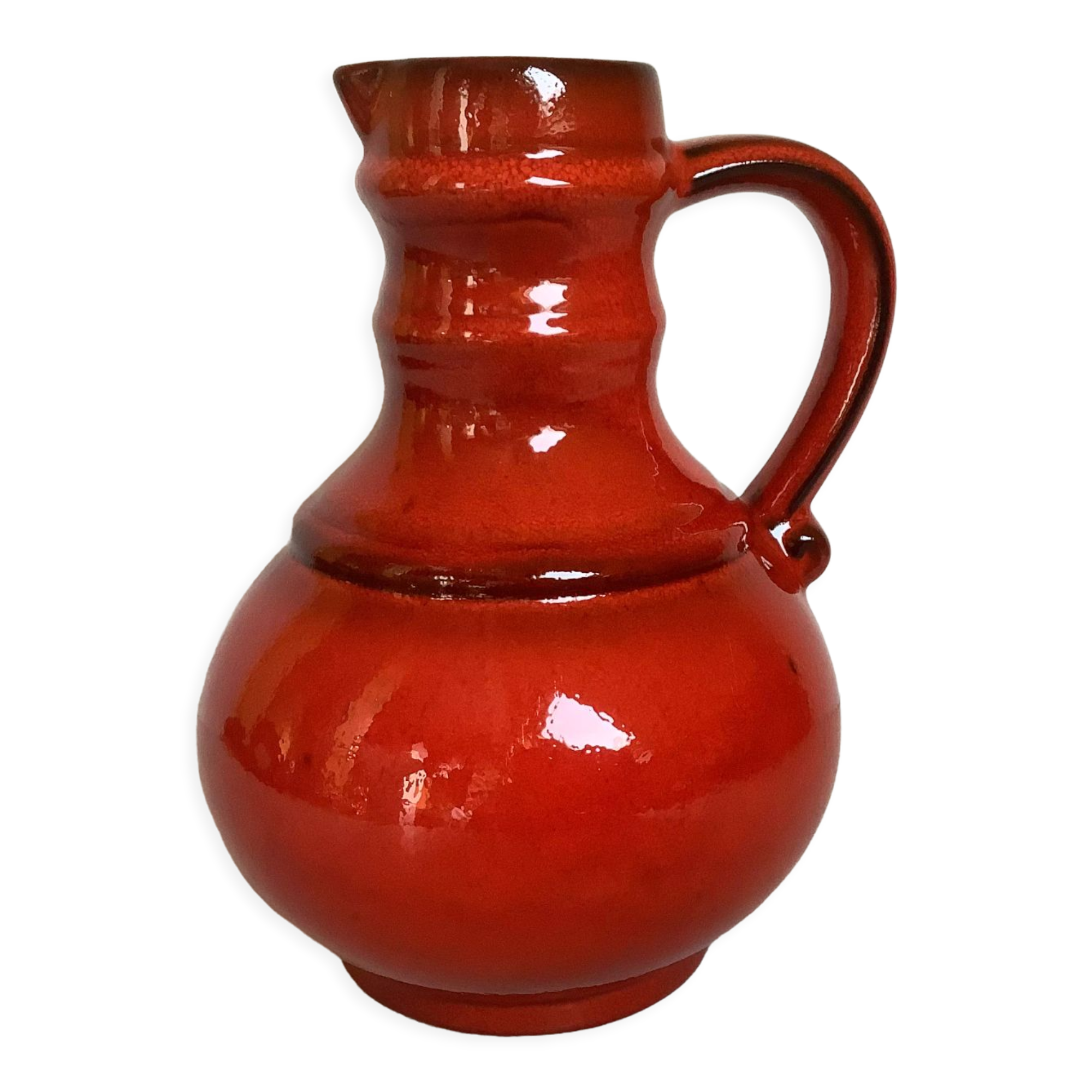 Vase pitcher jug ceramic red style w Germany