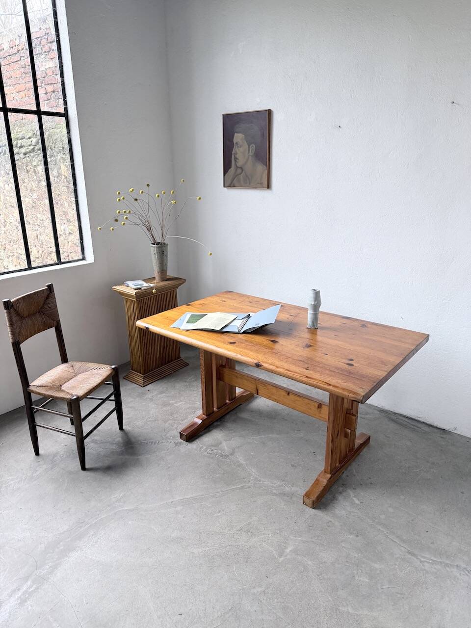 Mountain furniture table made of solid pine