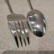 Silver-plated metal stew spoon and fork, Ercuis silversmith, Louis XV, 29