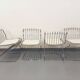 Set of 4 vintage Italian chairs by Gastone Rinaldi in chrome metal.