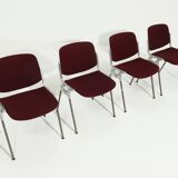 Set of 4 DSC Dining Chairs by Giancarlo Piretti for Castelli 1970s