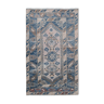 Distressed turkish oushak blue rug 110 x 181 cm