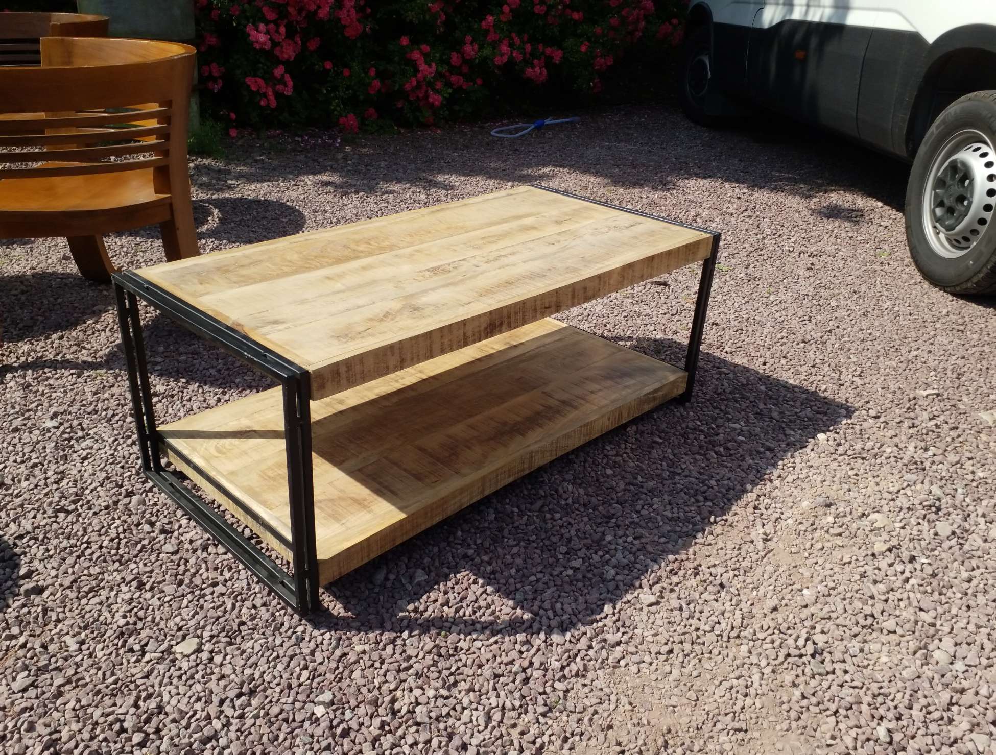 Industrial coffee table