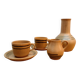 Sarreguemines cups and vase, Chaumière model