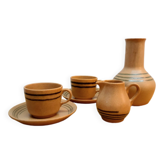Sarreguemines cups and vase, Chaumière model