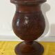 Vintage Turned and Carved Wooden Vase - Vine Decor H 28 cm
