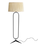 Lampadaire en métal laqué noir, 1950