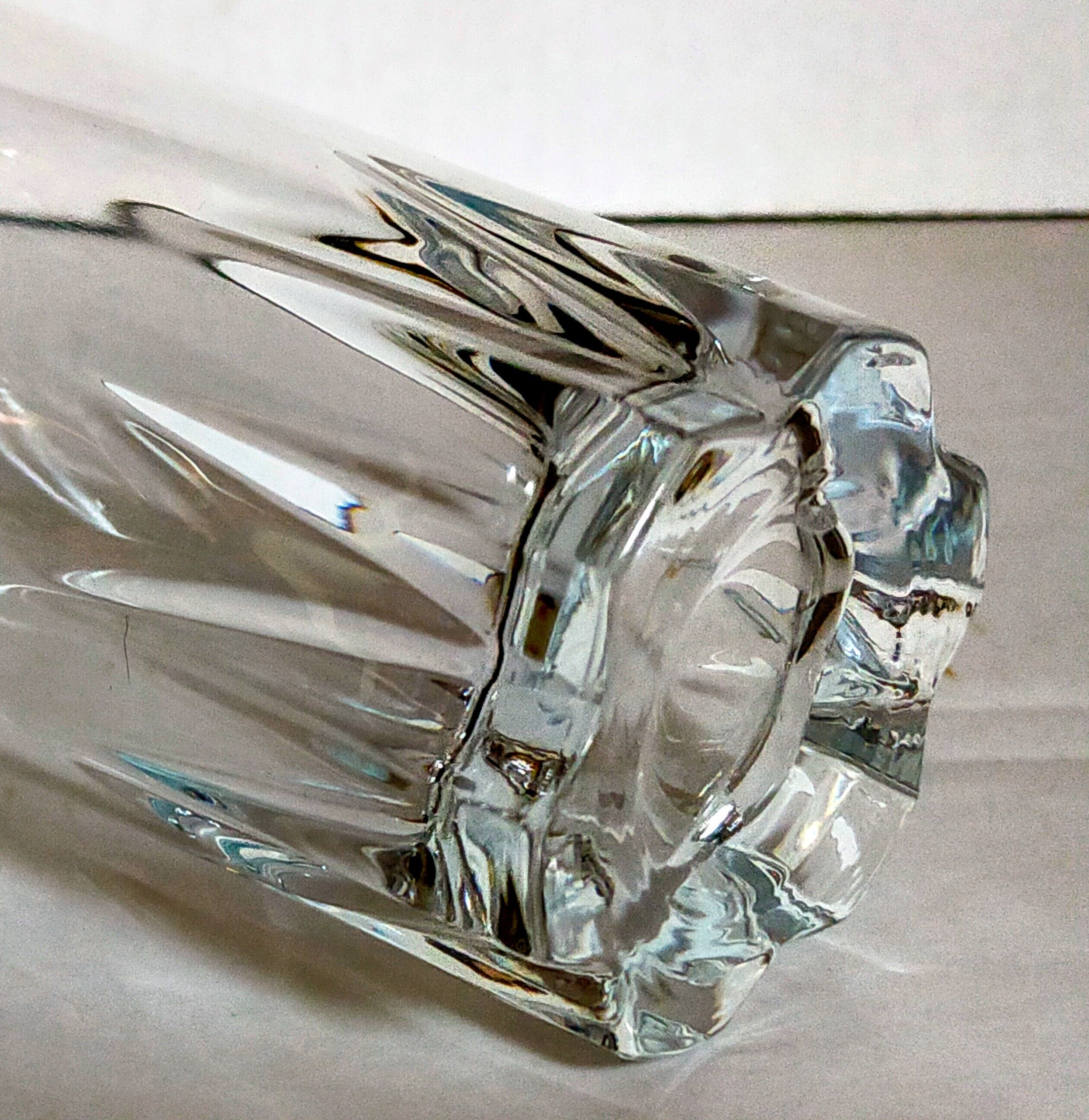 Six vintage crystal long drink juice glasses