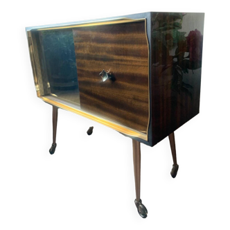 Vintage TV cabinet from the 1950s with compass foot