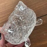 Crystal sugar bowl with butterfly motif