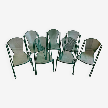 Vintage Abanica metal chairs by Oscar Tusquets Blanca