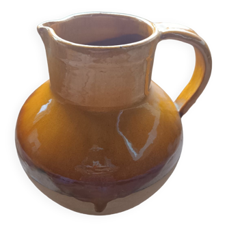 Glazed terracotta pitcher