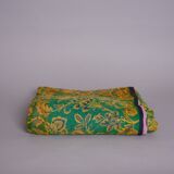 Kantha Sari Bedspread Purple & Green
