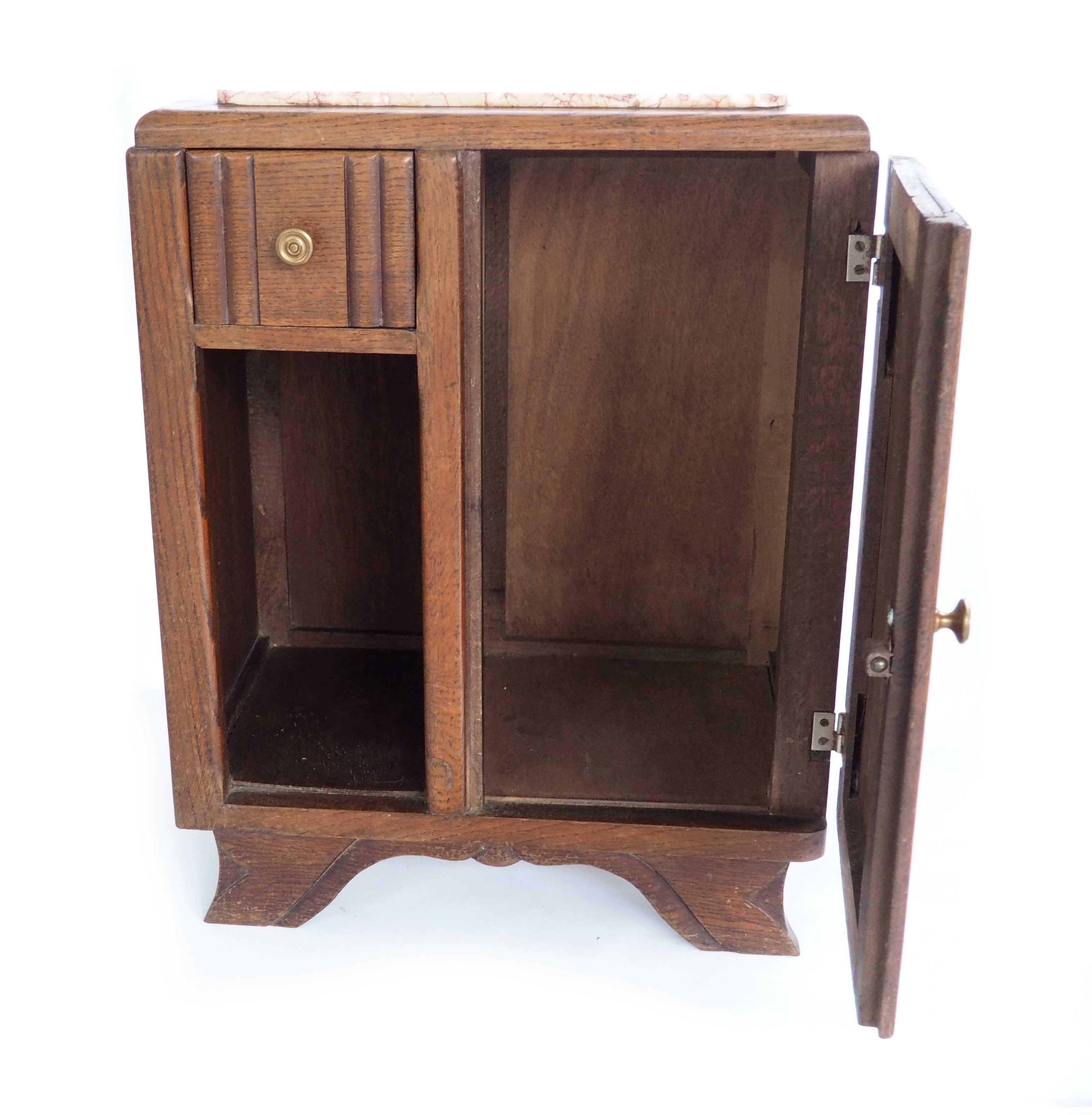 Bedside art deco pink marble