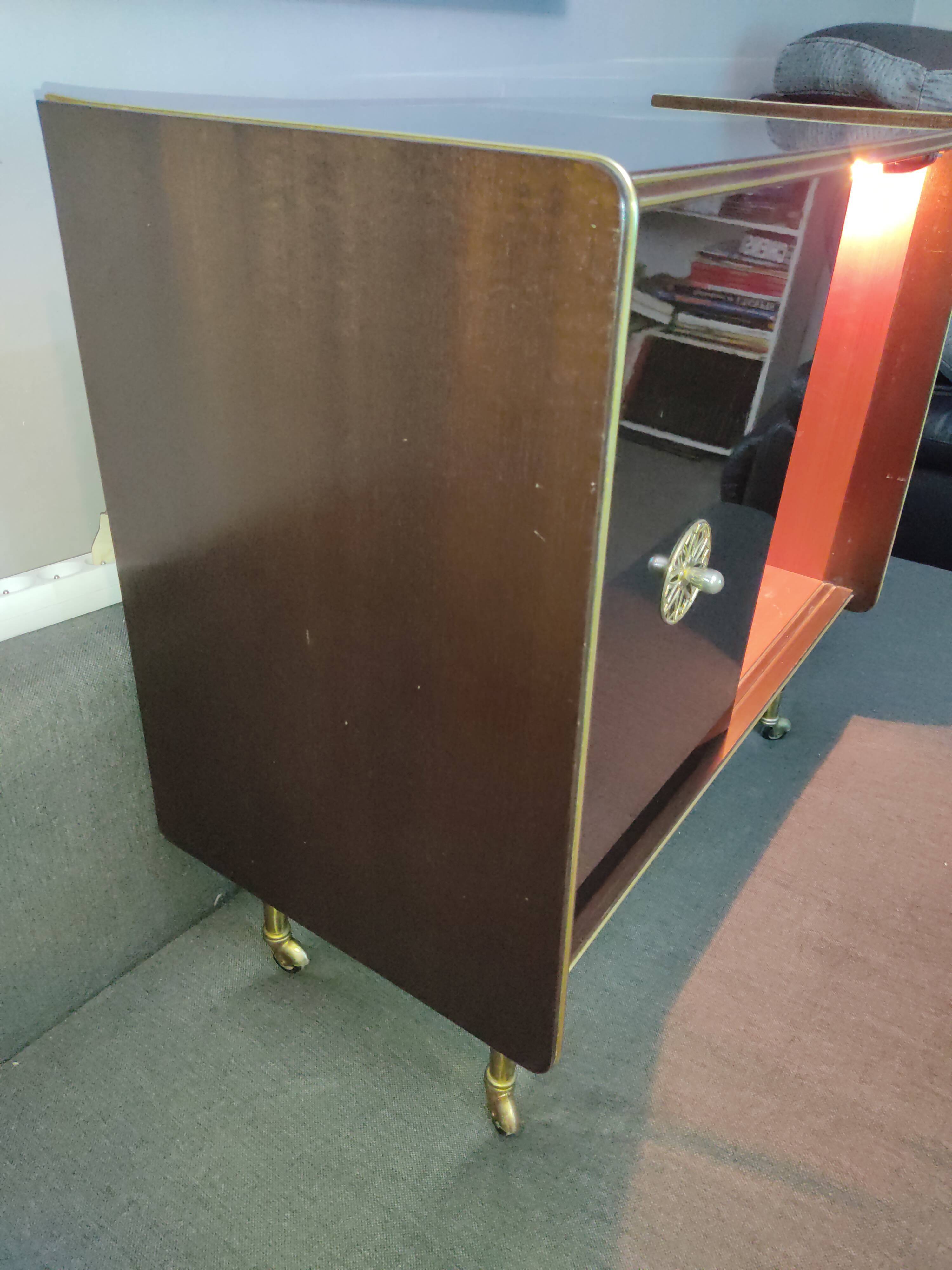 Vintage bar furniture 1950 on wheels