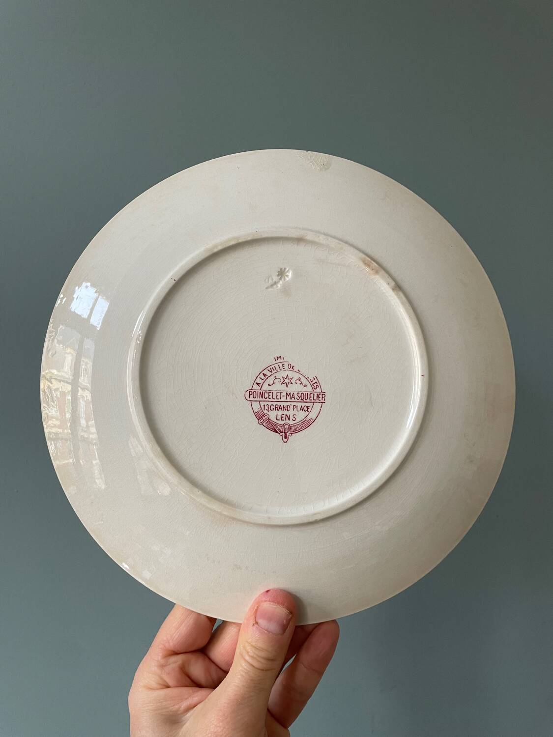 Series of 10 flat plates Terre de Fer Poincelet-Masquelier