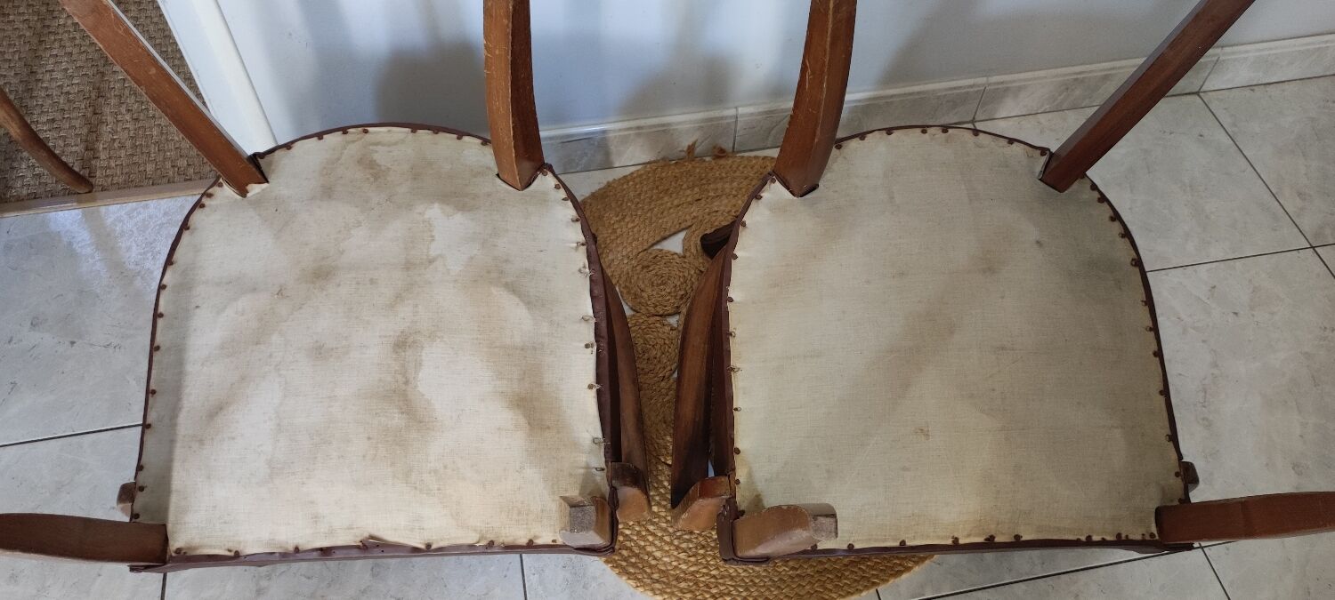 Pair of bridge armchairs