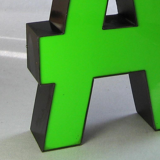 Lettre A verte