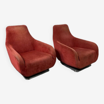 Pair of armchairs Ligne Roset "Shaman" by Eric Jourdan