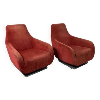 Pair of armchairs Ligne Roset "Shaman" by Eric Jourdan