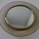 Vintage French Brass Mirror, 1960s