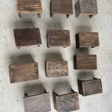 Small stool, side stool in old teak, footrest