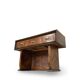 Italian burl walnut art deco console table, 1930s.