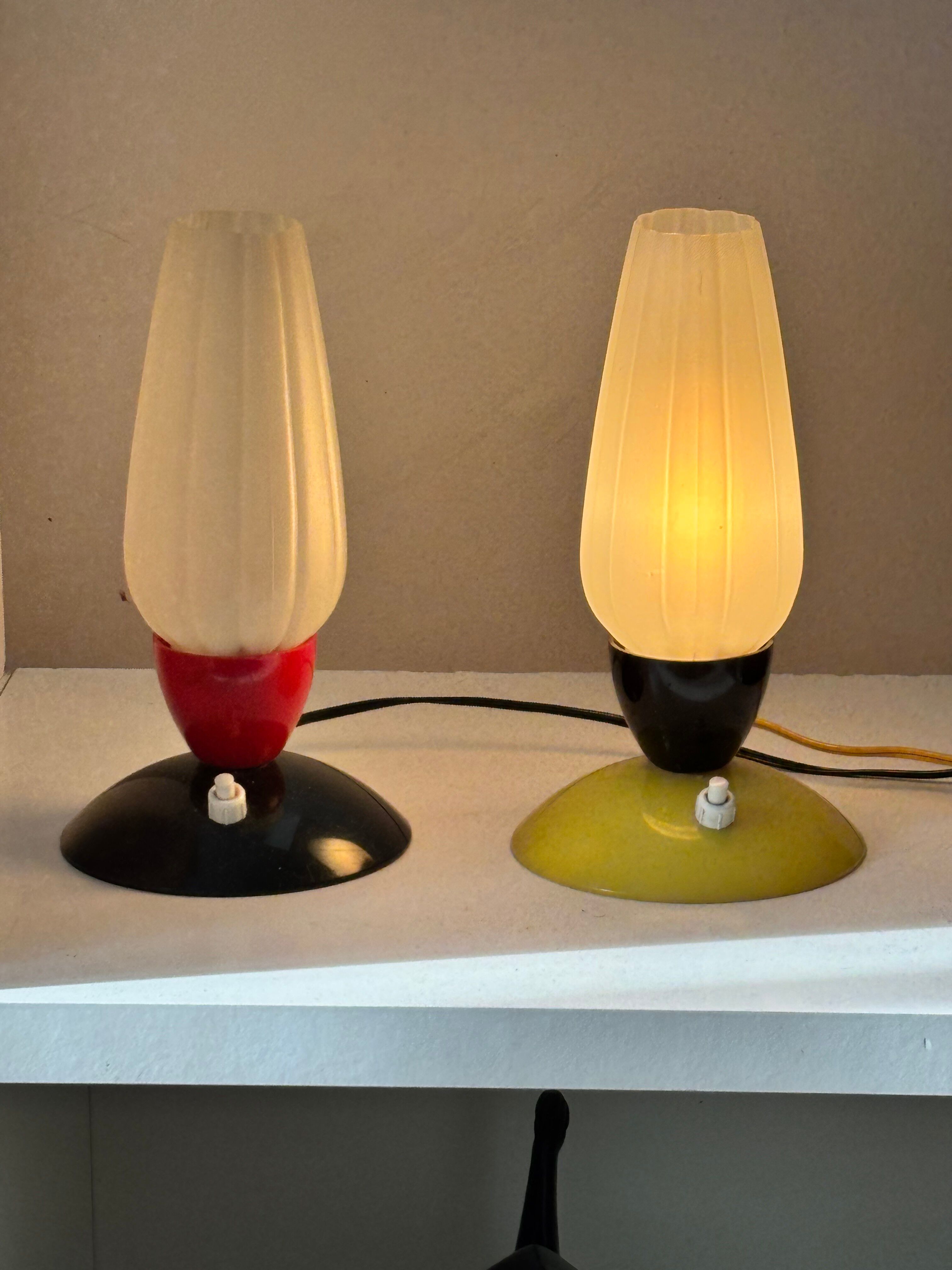Paire de lampes de chevet 1960