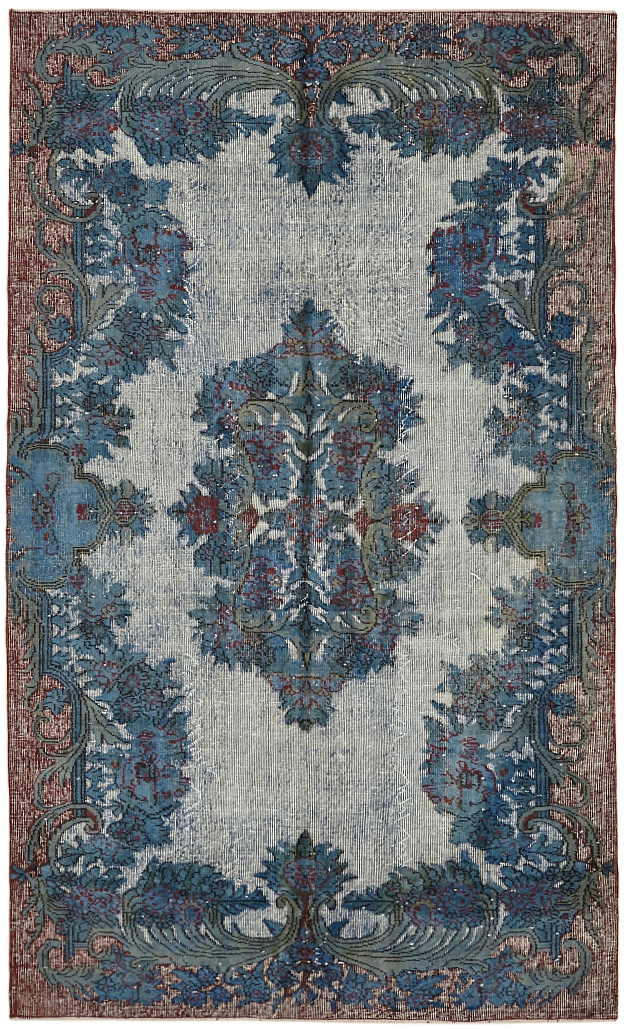 Hand-knotted antique oriental 1970s 163 cm x 267 cm blue carpet