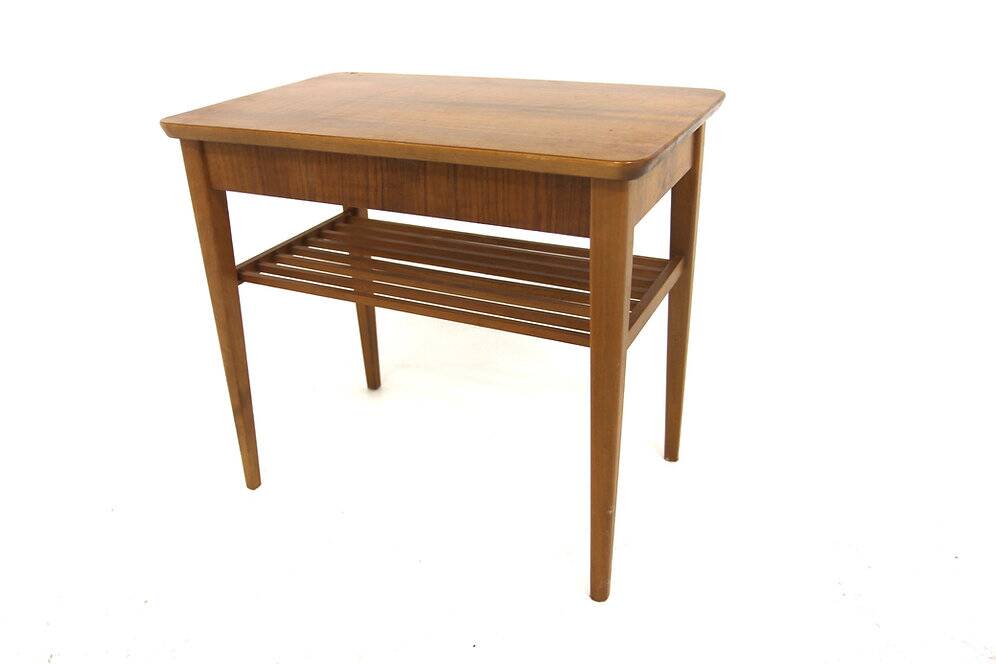 Table de chevet en orme, Swedish Modern, Suède, 1940
