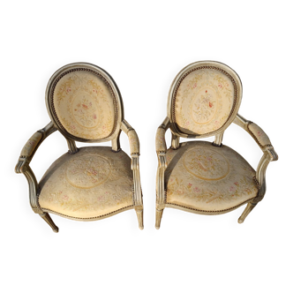 Medallion armchairs