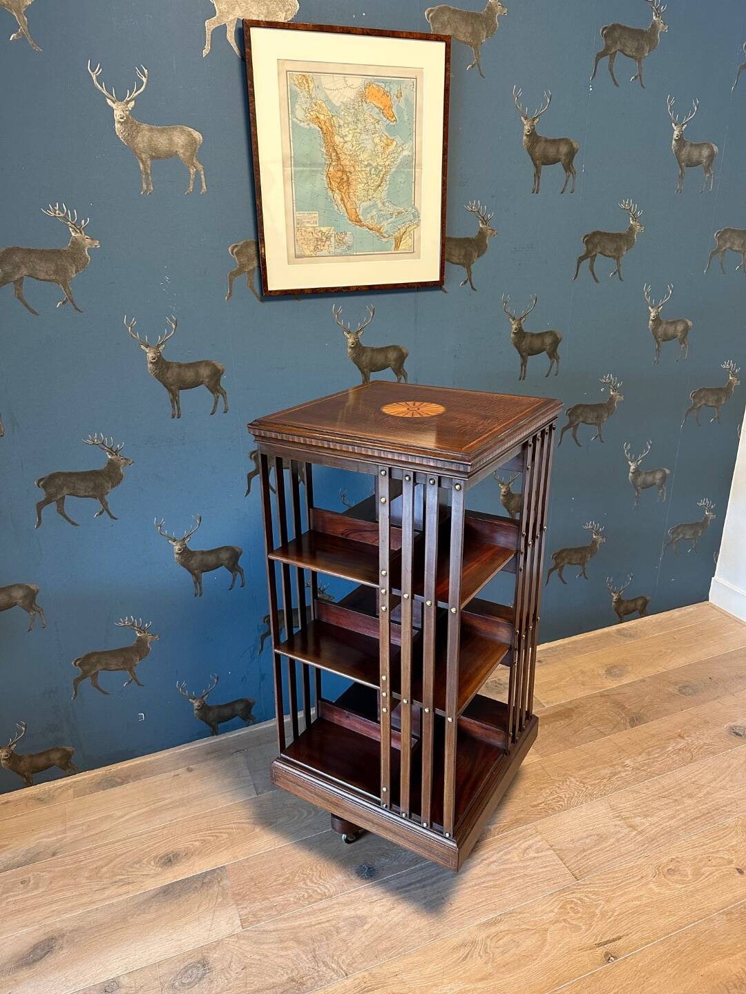 Antique revolving bookcase