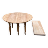 Louis Philippe 18th century round extendable dining table renovated with shutters 21