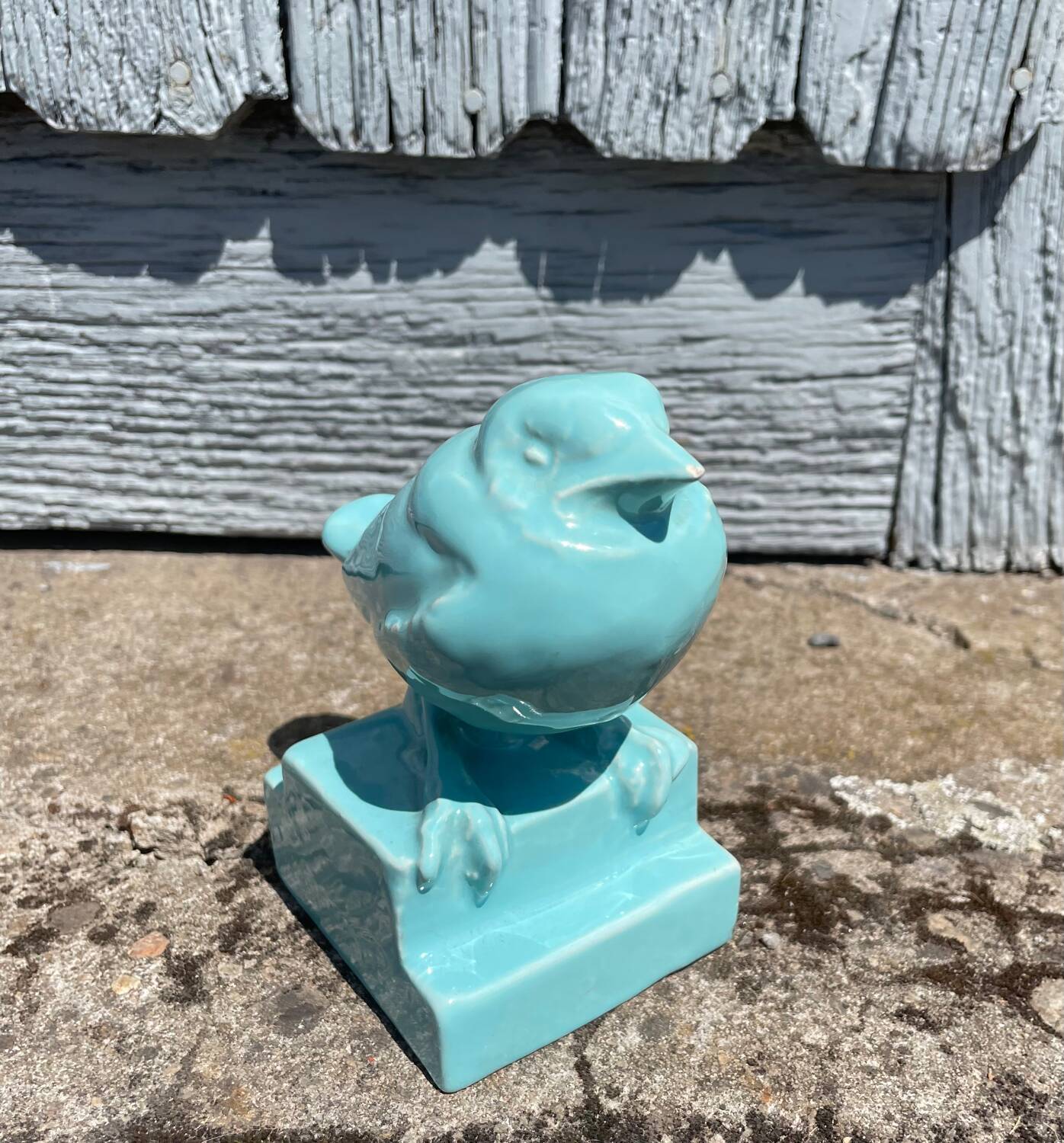 Art deco ceramic bird by st clement signed h. guingot 1930